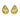 Costa Grande Gold PuffGold Shell Half hoop Scalloped Earrings by Georgie Quinn